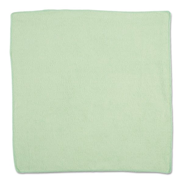 Rubbermaid Commercial Microfiber Cleaning Cloths, 16 X 16, Green, PK24 1820582
